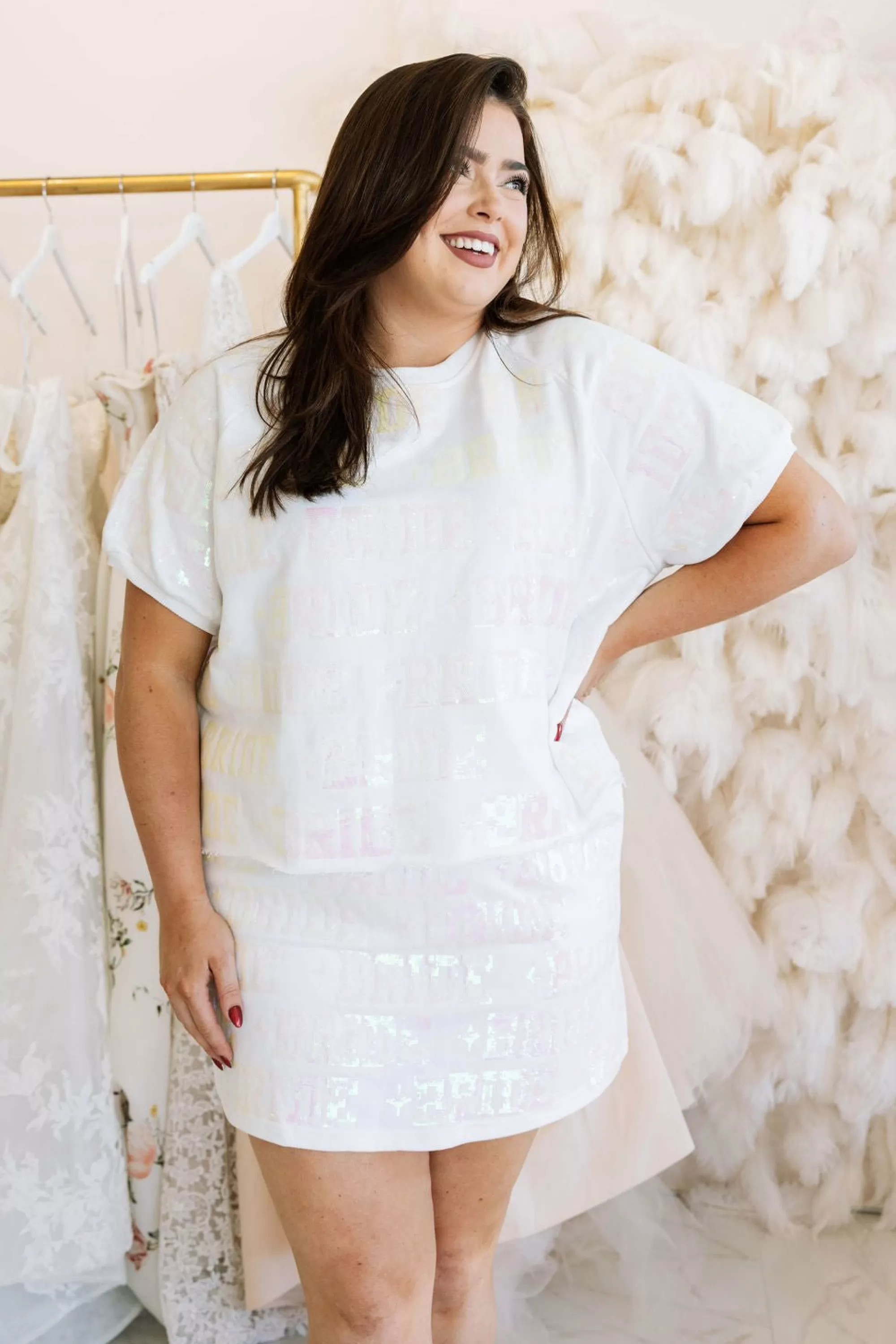 womens Queen Of Sparkles Bride All Over Skort