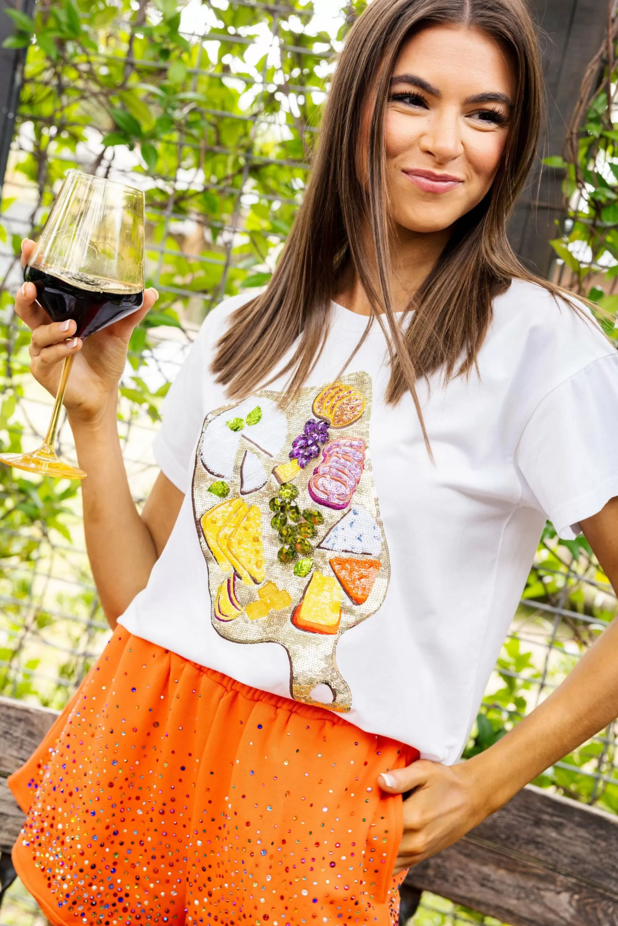 womens Queen Of Sparkles Charcuterie Board Tee