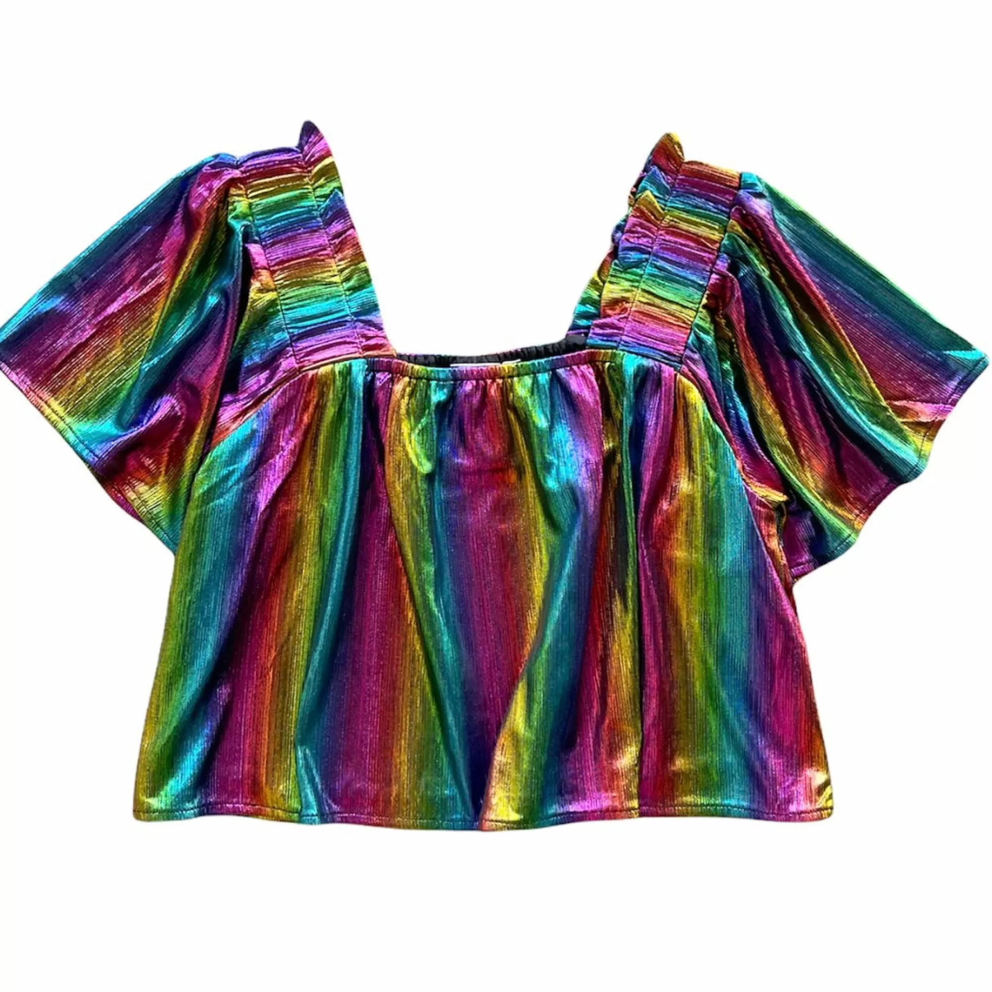 womens Queen Of Sparkles Flutter Top