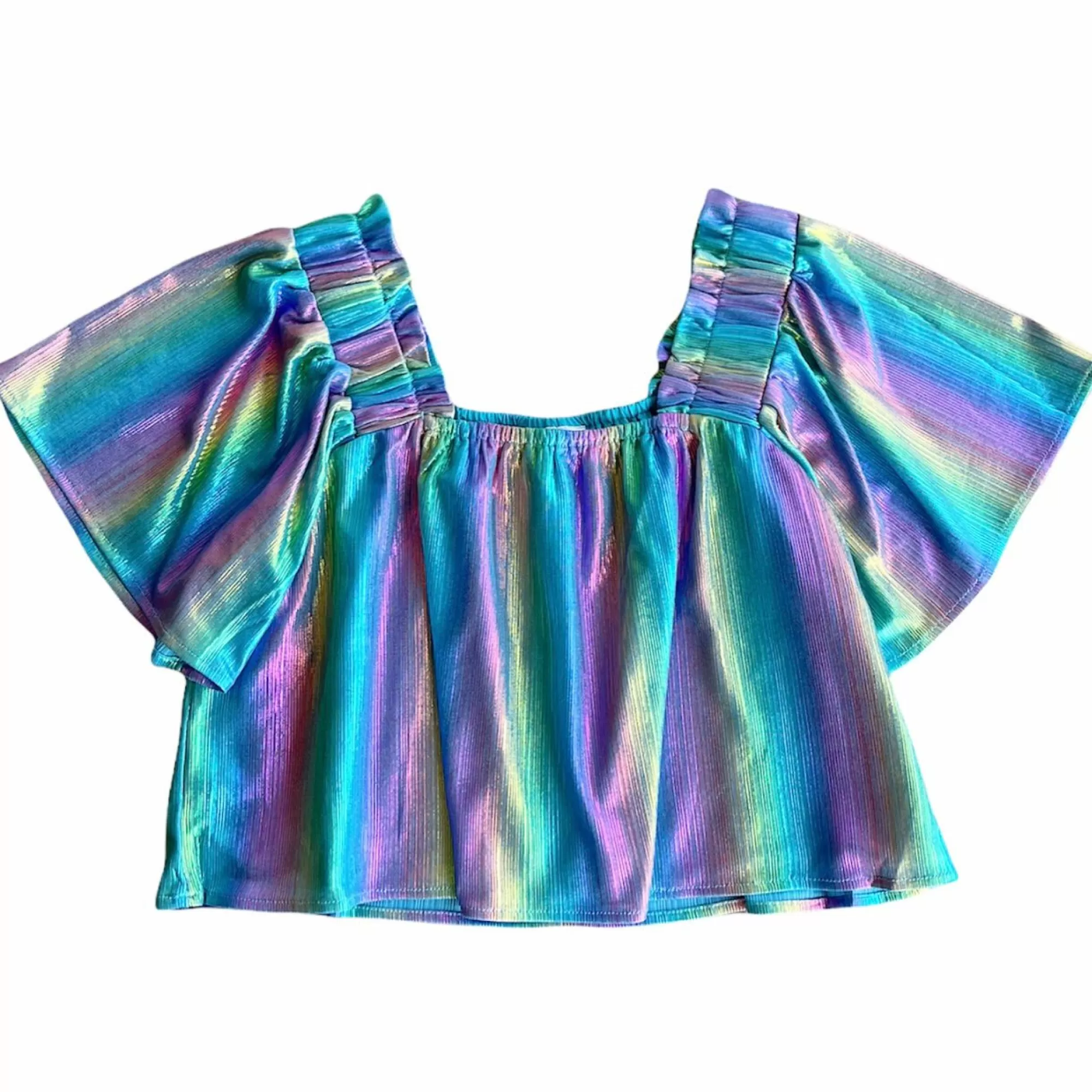 womens Queen Of Sparkles Flutter Top