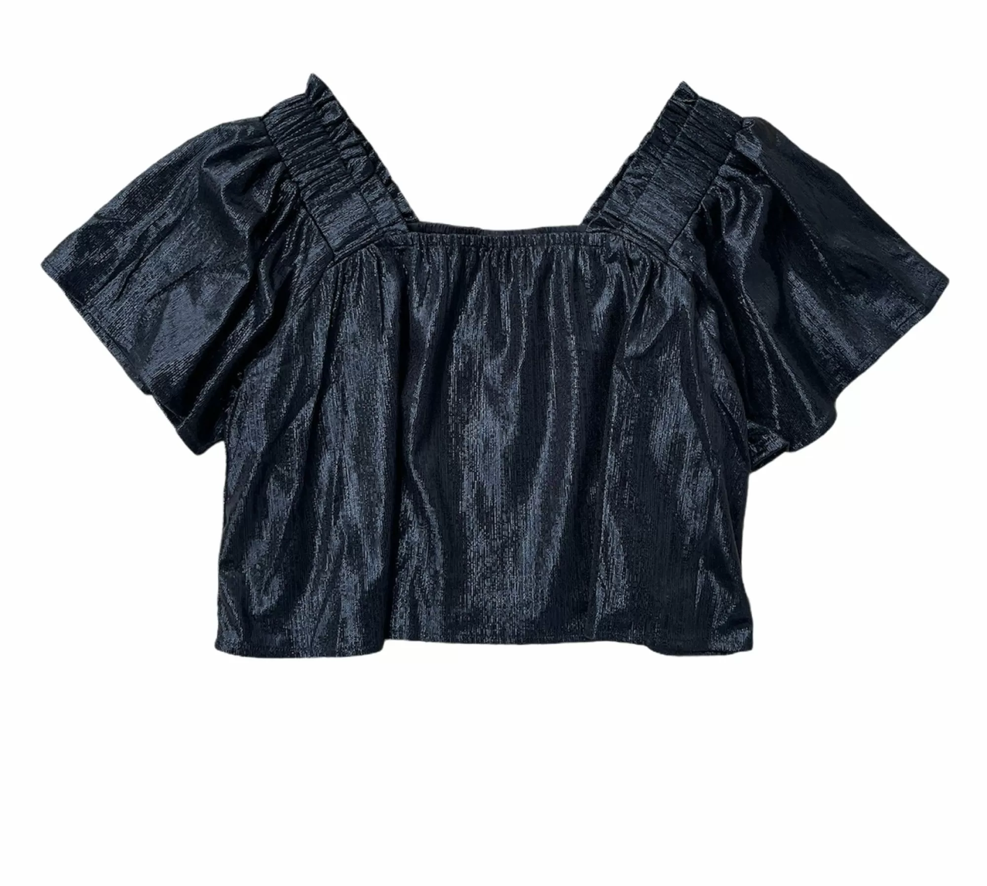 womens Queen Of Sparkles Flutter Top