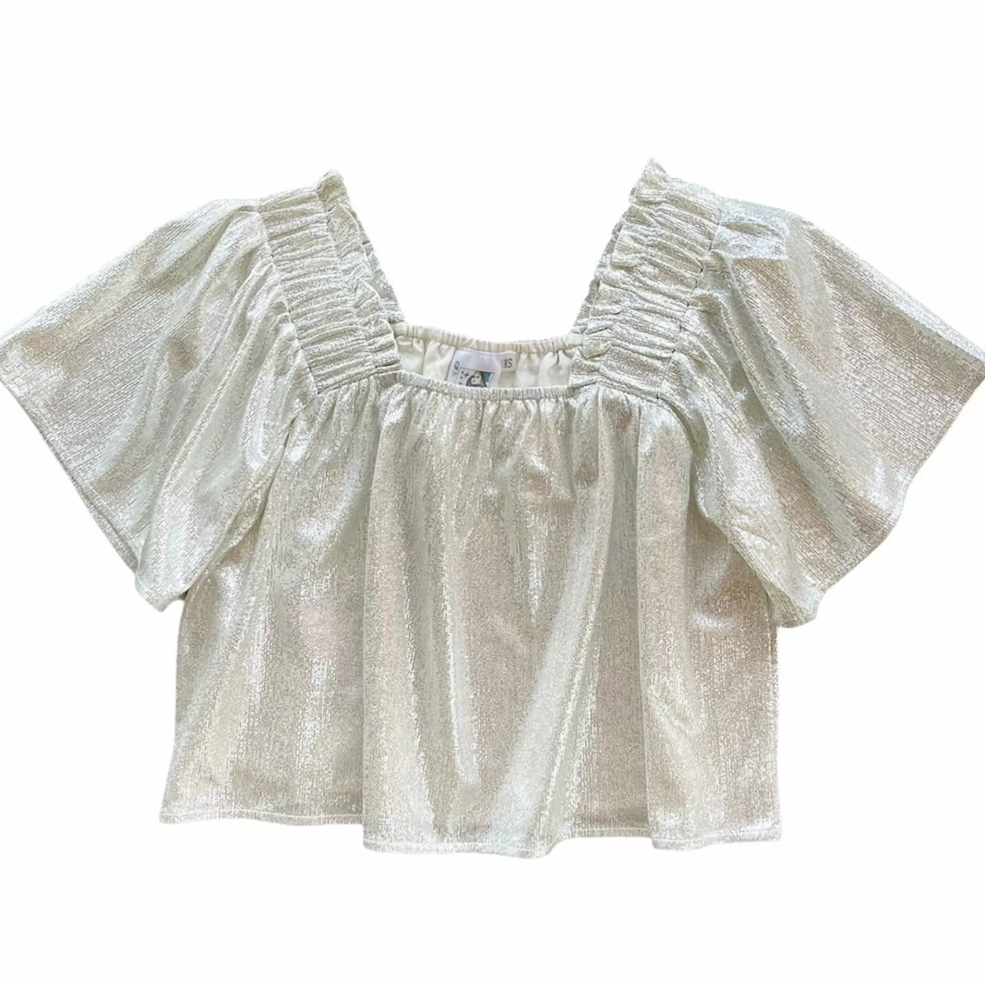 womens Queen Of Sparkles Flutter Top