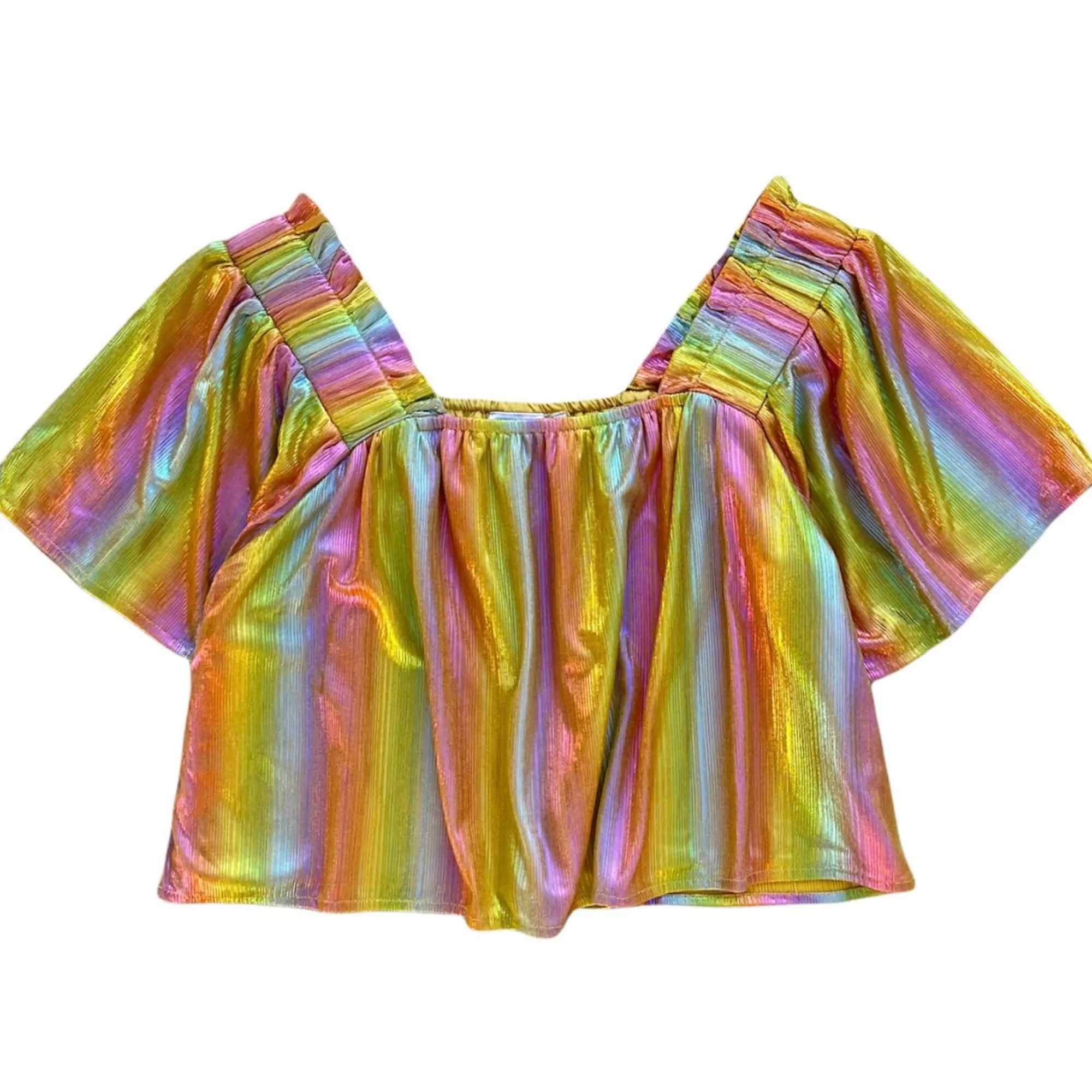 womens Queen Of Sparkles Flutter Top