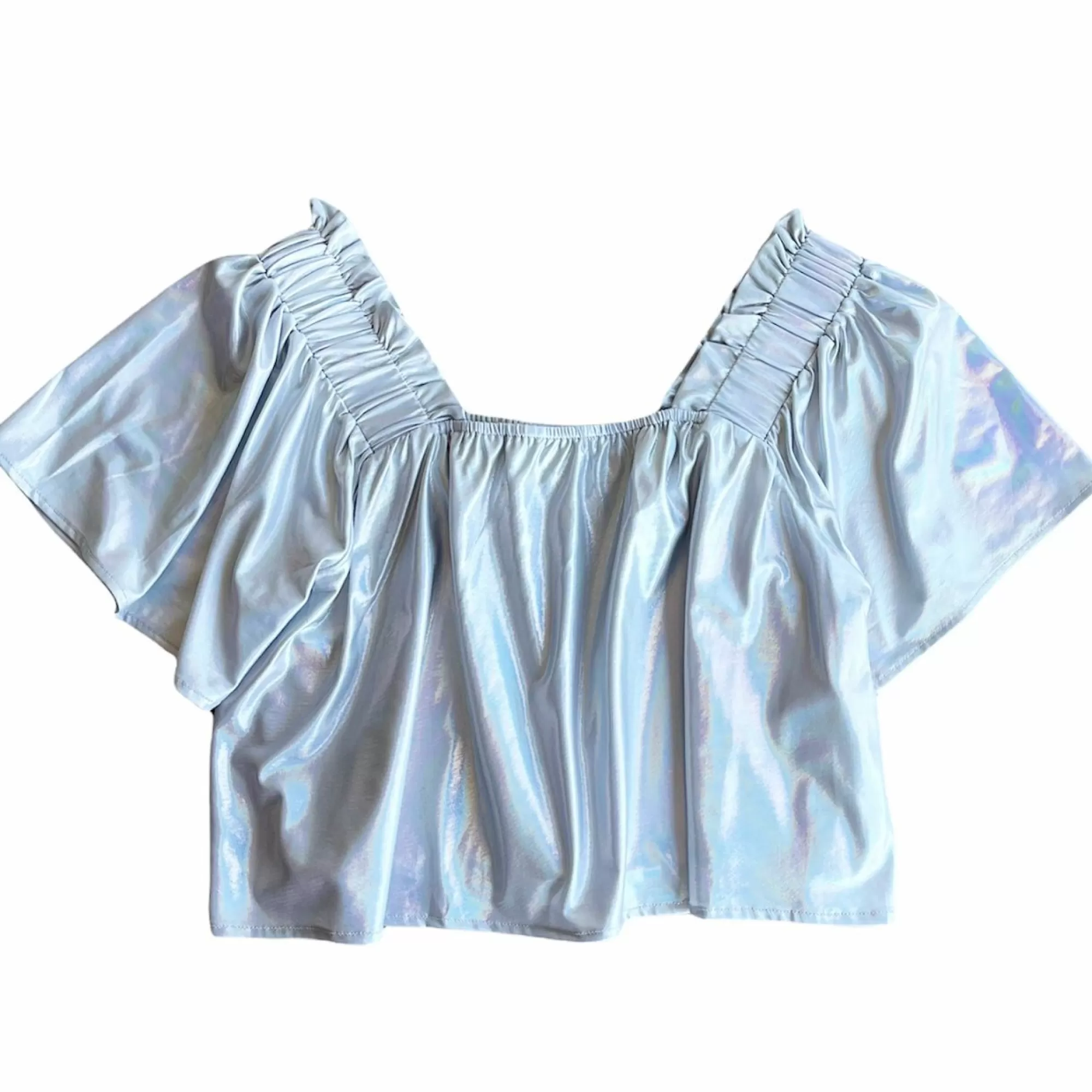 womens Queen Of Sparkles Graphic Flutter Top