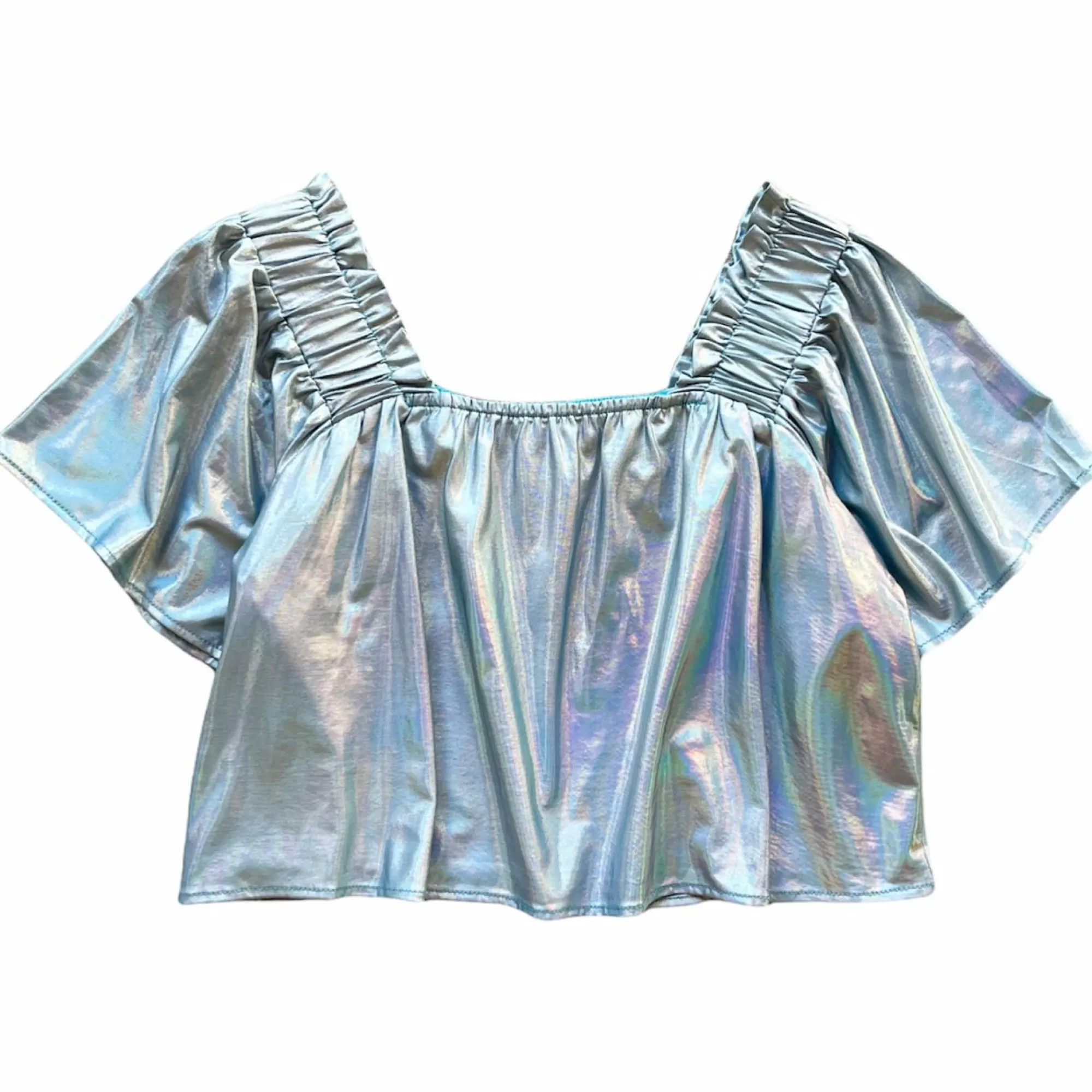 womens Queen Of Sparkles Graphic Flutter Top