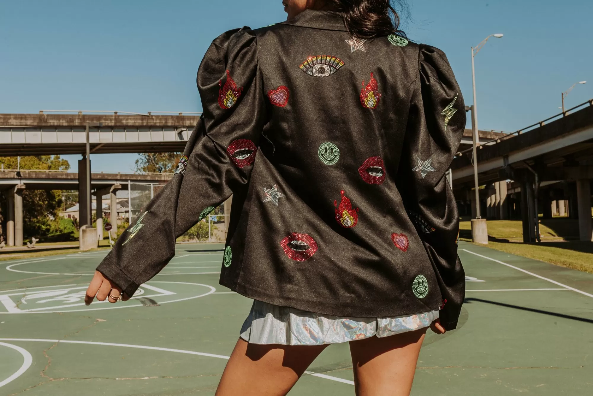 womens Queen Of Sparkles Icon Blazer