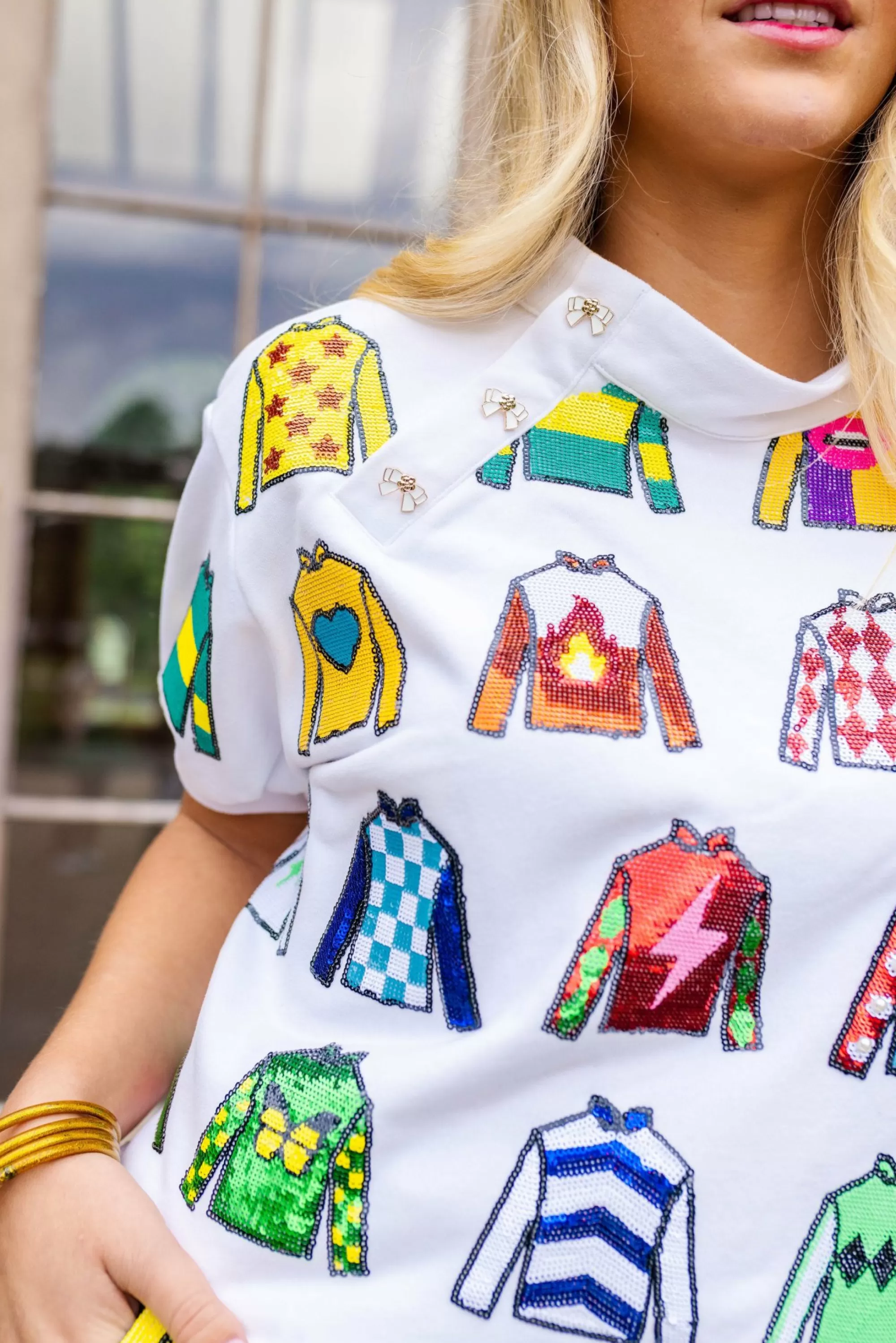 womens Queen Of Sparkles Jockey Shirt All Over Short