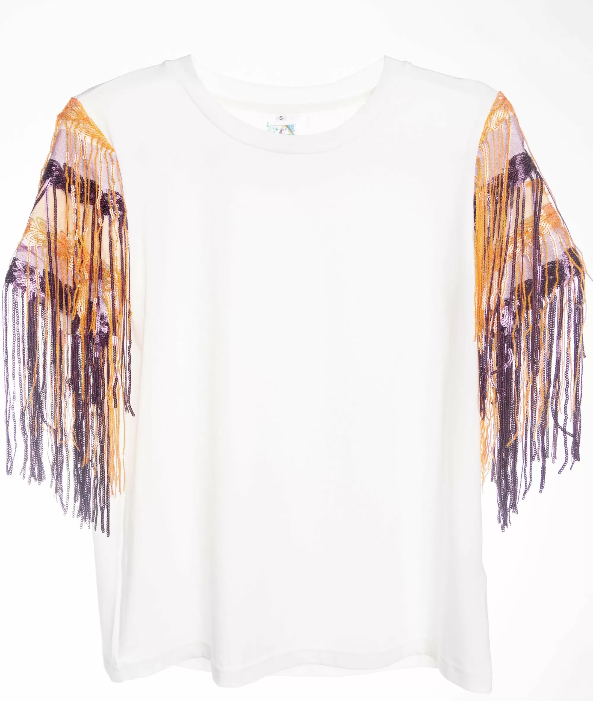 womens Queen Of Sparkles Orange & Purple Spirit Shaker Tee