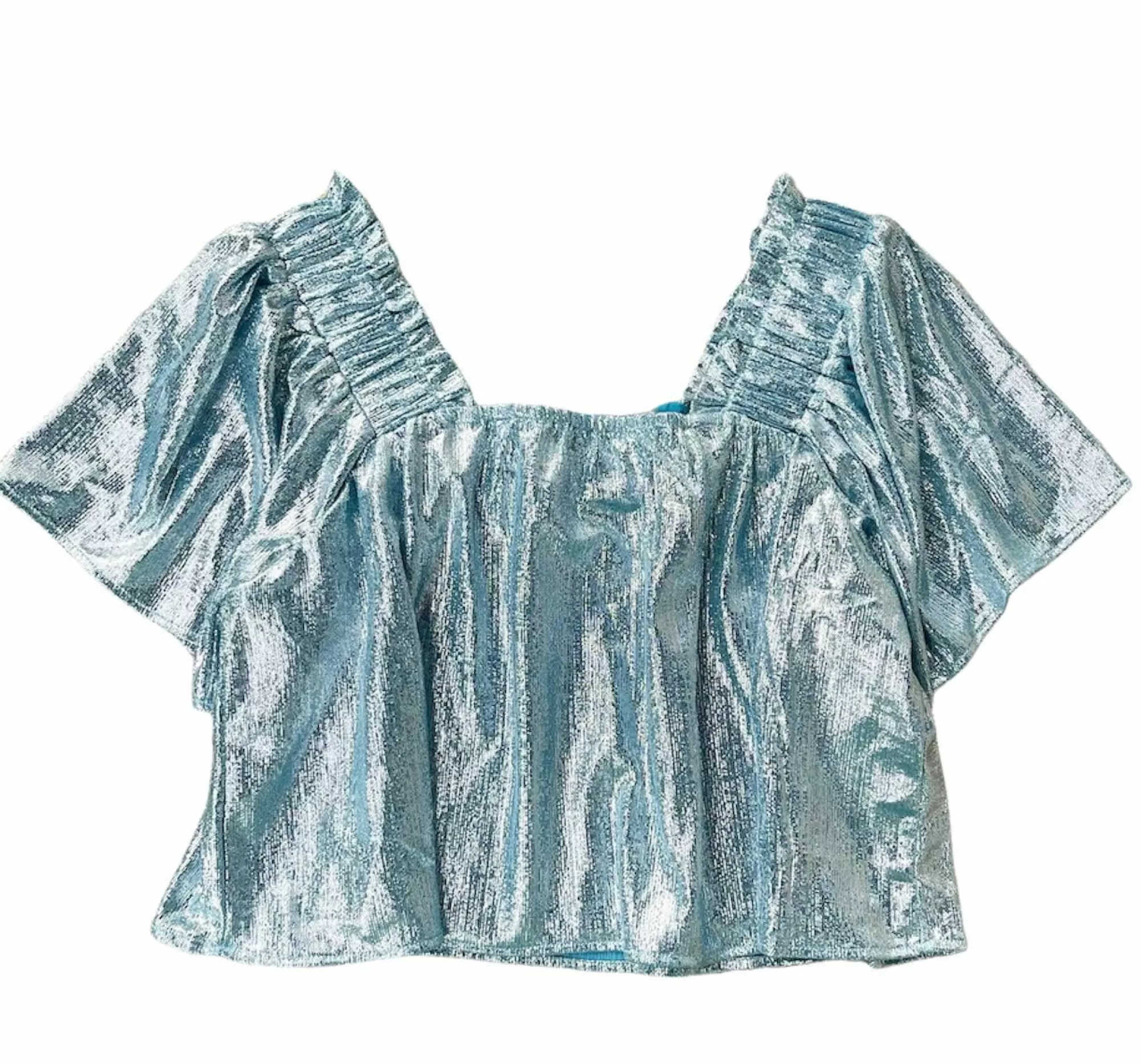 womens Queen Of Sparkles Pebble Flutter Top