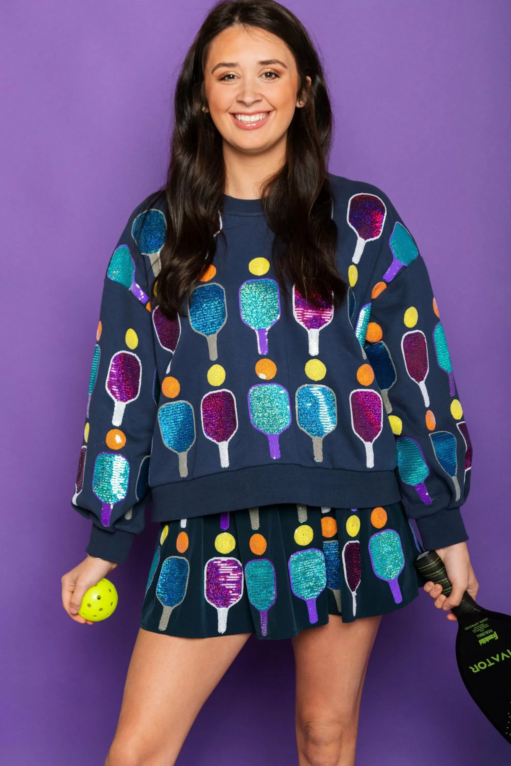 womens Queen Of Sparkles Pickleball Skort