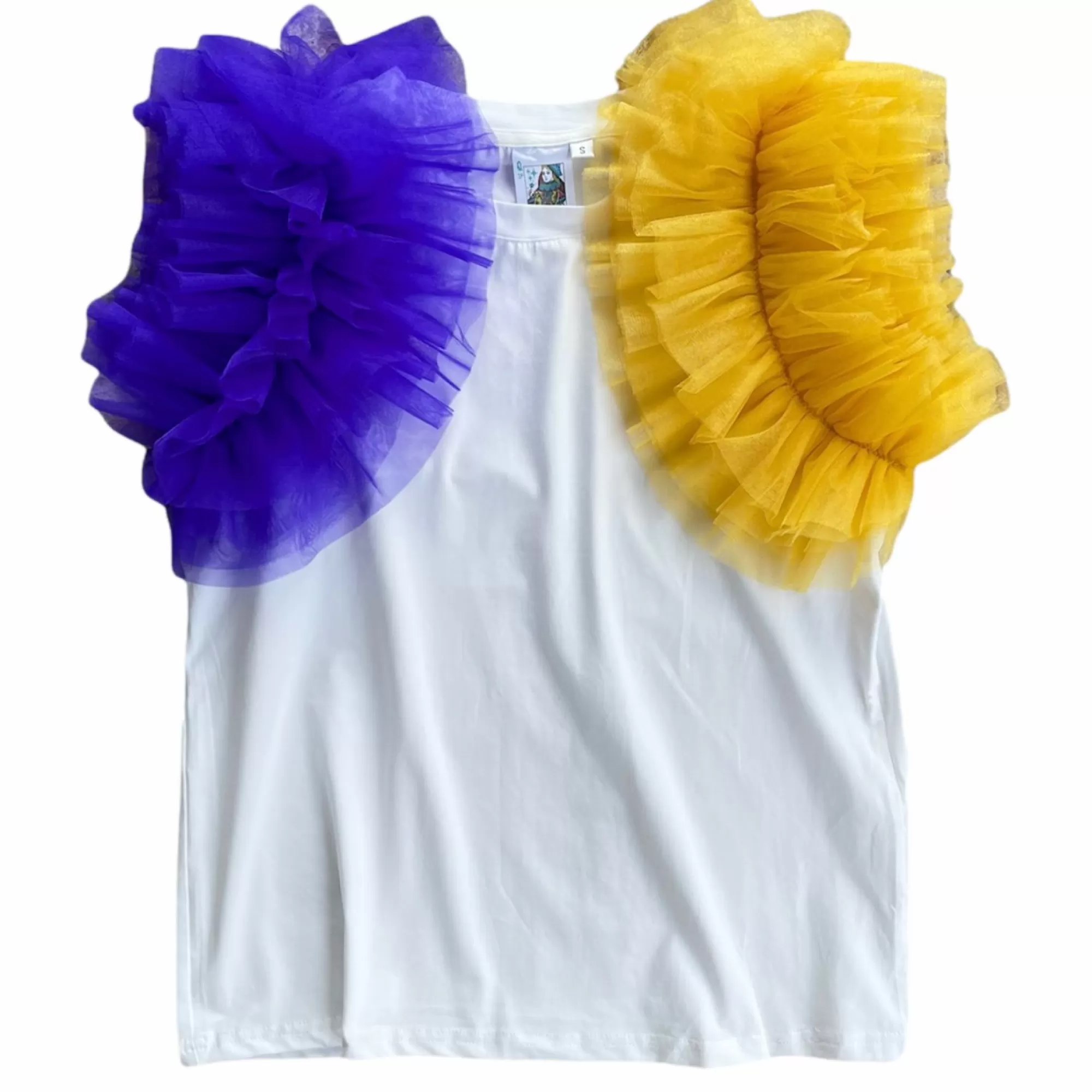 womens Queen Of Sparkles Ruffle Sleeve Tee