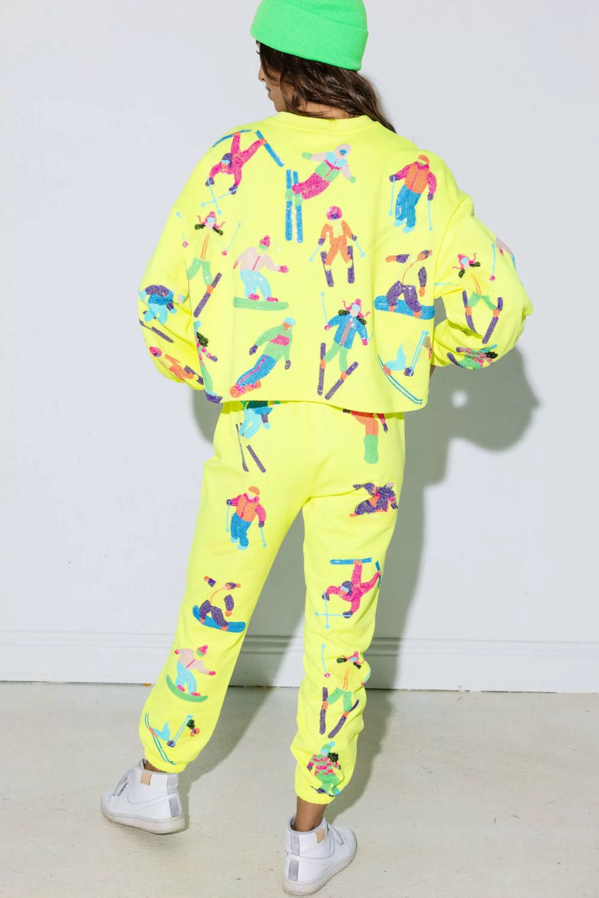 womens Queen Of Sparkles Scatter Skier Jogger