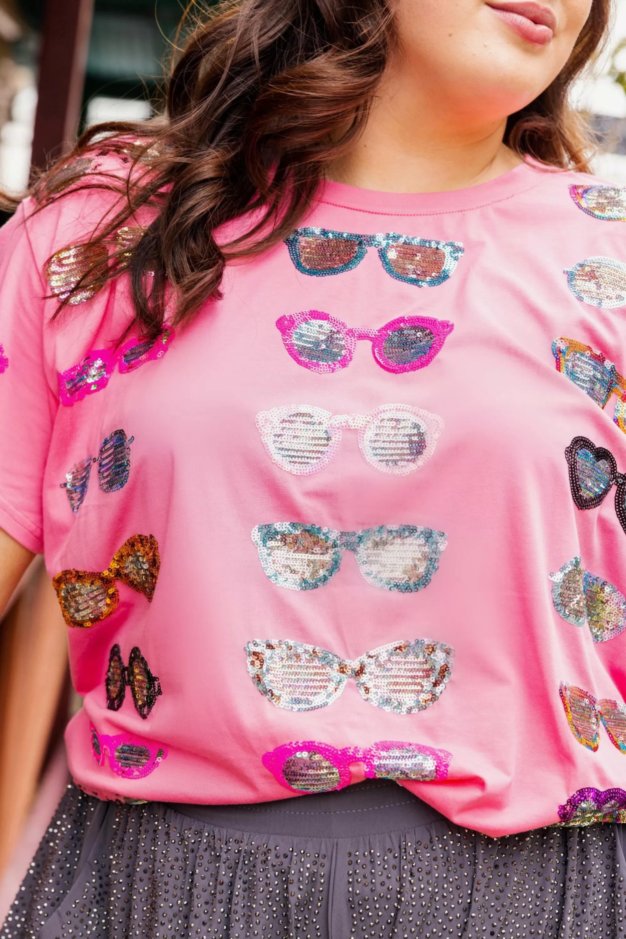 womens Queen Of Sparkles Sunglasses Tee