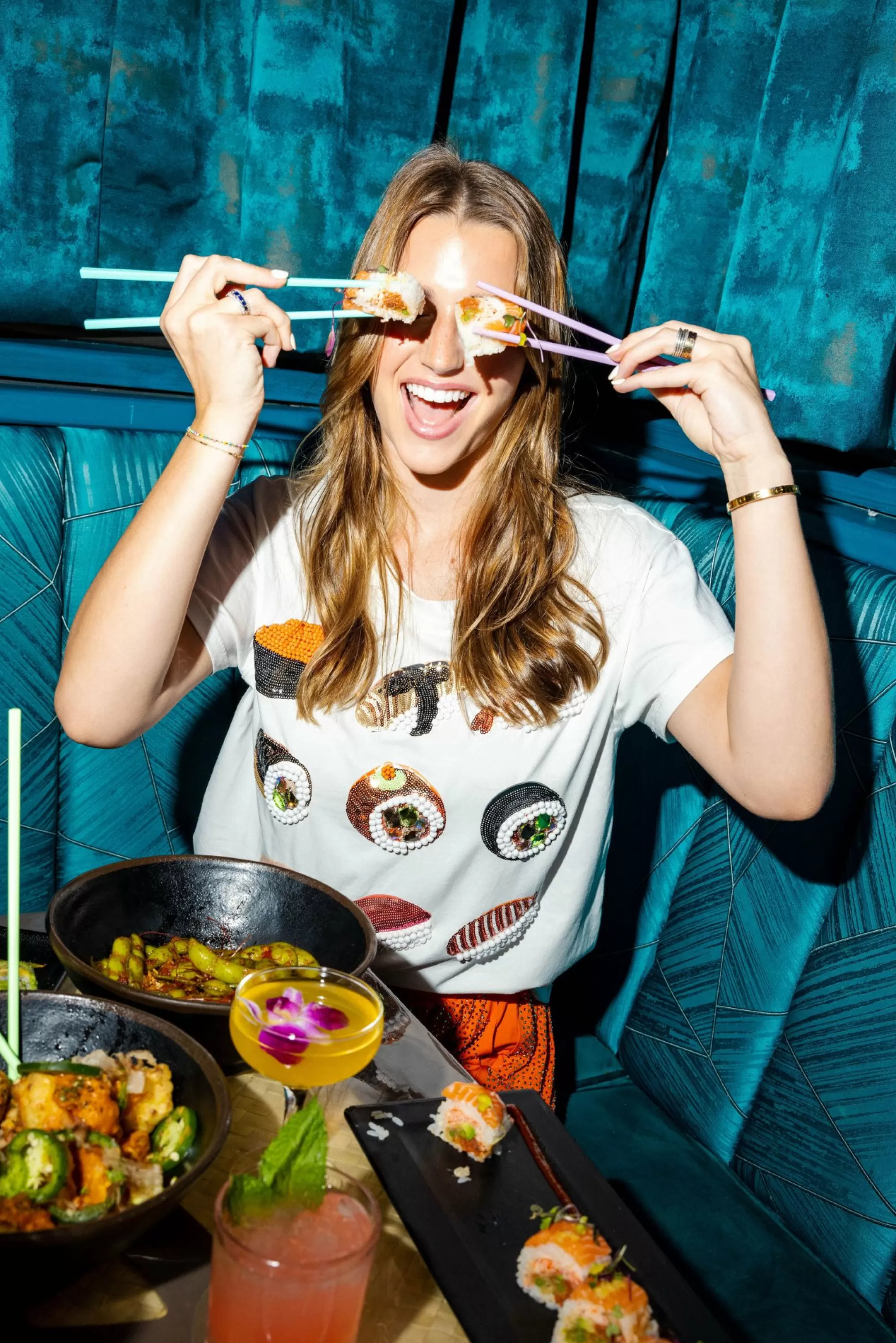 womens Queen Of Sparkles Sushi Tee