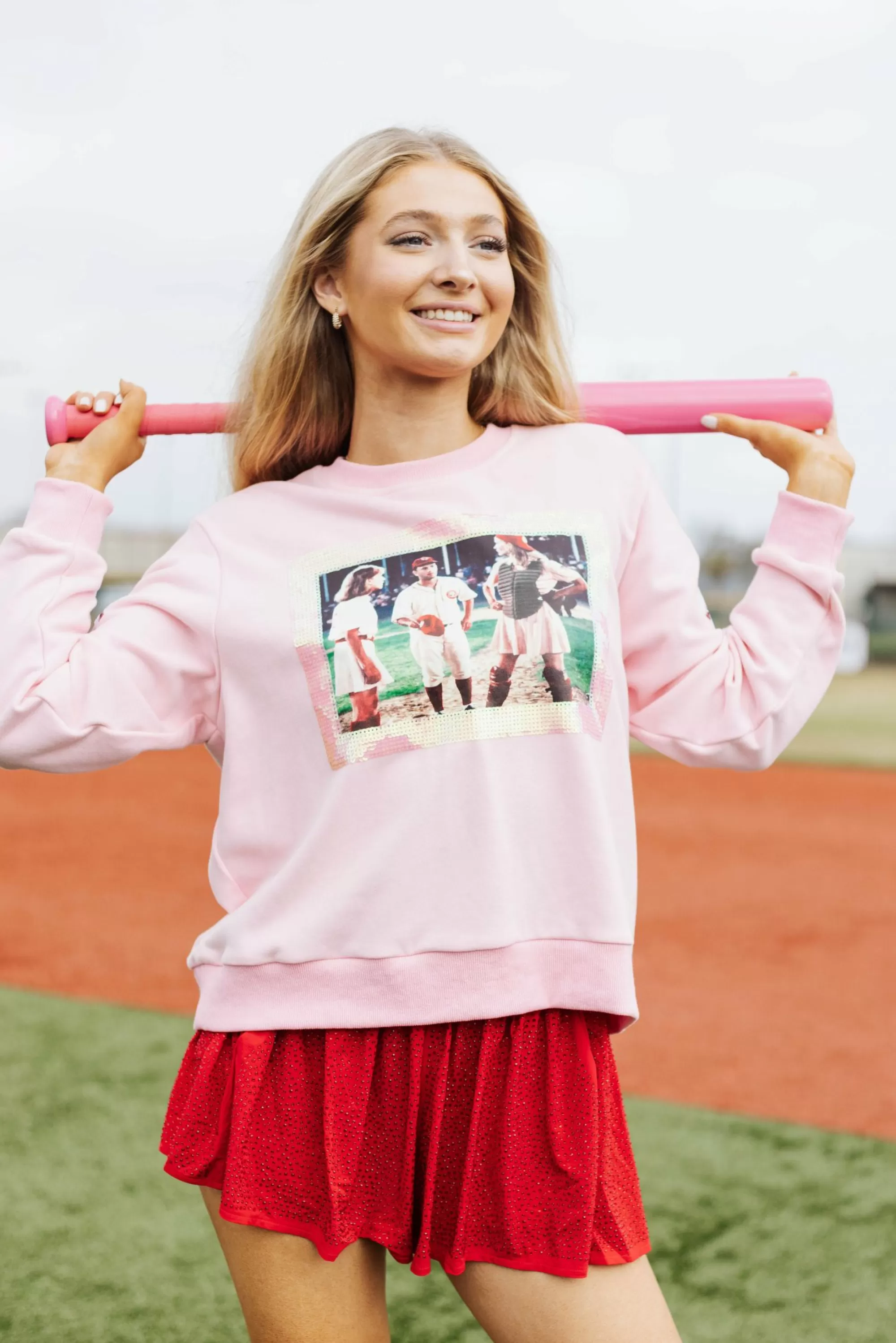 womens Queen Of Sparkles This League Frame Sweatshirt