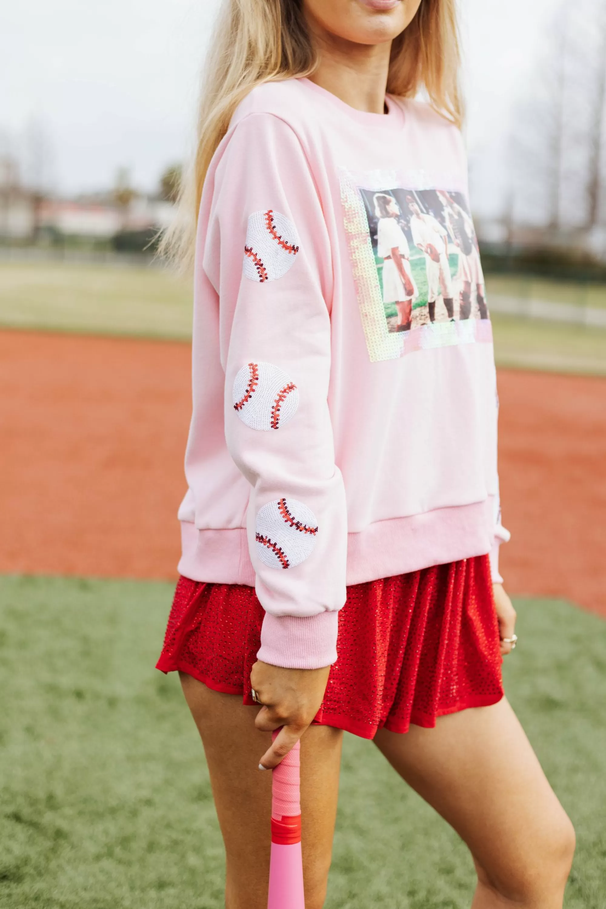womens Queen Of Sparkles This League Frame Sweatshirt